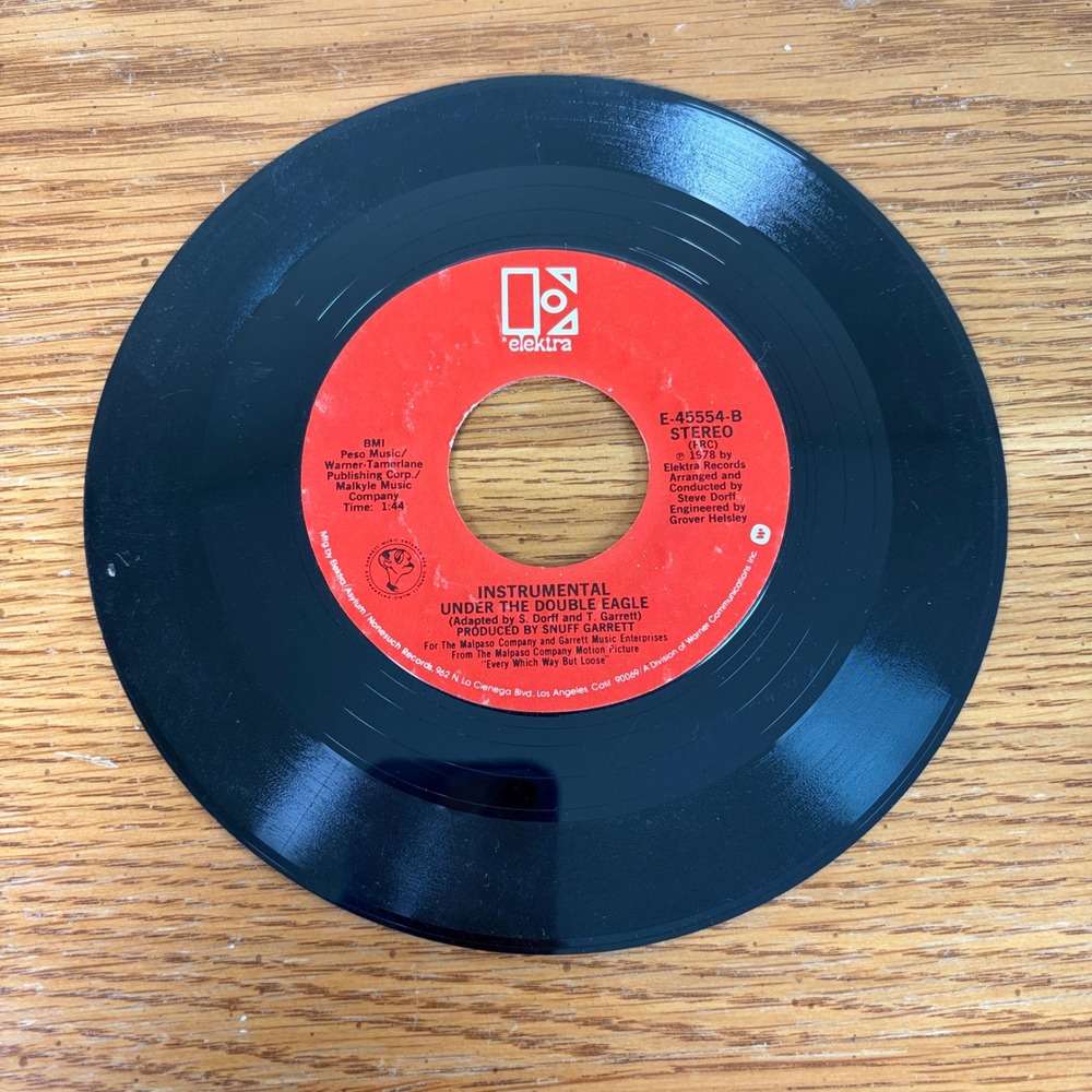 Eddie Rabbitt Every Which Way But Loose 45 RPM Vinyl Record Elektra E-45554 1978
